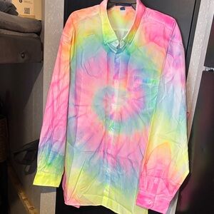 Port Authority Vibrant Tie-Dye Button Down Shirt